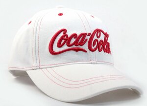 [未使用品] Coca-Cola コカ・コーラ キャップ 帽子 白 ホワイト 立体刺繍 正規品 グッズ フリーサイズ