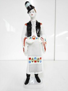 HOLLOHAZA ホロハーザ ハンガリー フィギュリン 全高30cm 陶器人形 民族衣装 ハンドペイント [二本松店]