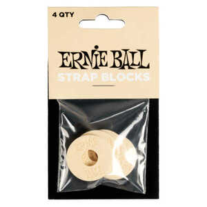 ERNIE BALL ストラップブロック 4パック P05624 クリーム　ギターストラップを簡単にロック！