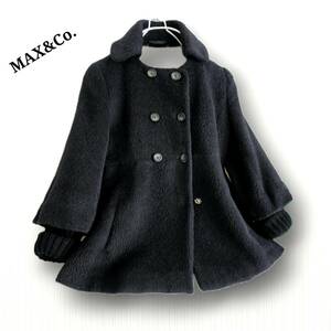 MAX&Co.マックス&コー　Max Mara 後ろも綺麗　ウールアルパカ　お袖切替　ふわりミディアムコート