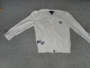 [(100) Ralph Lauren white thin cardigan ] 185 jpy shipping 
