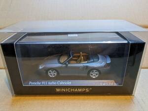 【未開封 限定生産番号 1番】Porsche 911 turbo Cabriolet Gray Metalic 1/43 MiniChamps 