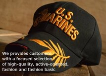 U.S.MARINES キャップ 帽子 メンズ 刺繍 7998816 9009978 I-4 BLACK ブラック 新品 1円 スタート_画像1