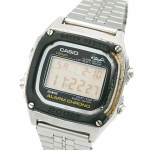 1円 稼働 CASIO カシオ DW-1000 アラームクロノ ALARM CHRONO 200M QZ クオーツ デジタル SS ベルト 腕時計 メンズ スクエア 10320240213