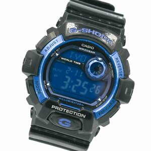 1円 稼働 CASIO カシオ G-SHOCK Gショック G-8900A ワールドタイム QZ クオーツ デジタル 青 ブルー文字盤 SSB 腕時計 111920240220