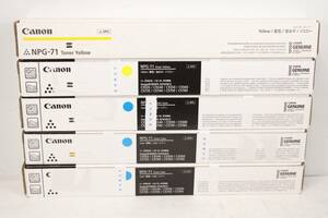 未使用 CANON 純正 トナー NPG-71 2色5本（シアン×3 / イエロー×2） キャノン ITGN6FX9GUYD-YR-L19-byebye