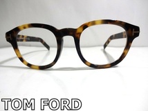 X4B007■ トムフォード TOM FORD イタリー製 TF5429F べっ甲柄 ブルーライトカット PC 伊達 度なし サングラス メガネ 眼鏡 メガネフレーム_画像1