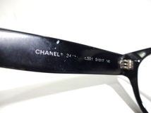 X4B024■本物■ シャネル CHANEL イタリー製 ブラック&CCマークッポイント ブルーライトカットレンズ PC メガネ 眼鏡 メガネフレーム_画像5