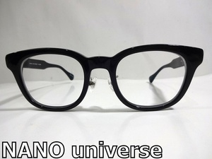 X4B057■本物■ ナノユニバース NANO universe ボストン ブラック ブルーライトカットレンズ PC メガネ 眼鏡 メガネフレーム