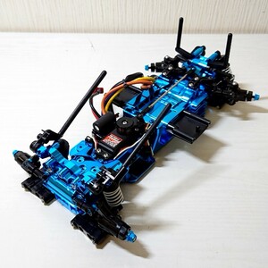 ササ14【80】1円～ 通電確認済 タミヤ 1/10 RC ラジコン M-05 シャーシ ブルーメタリック