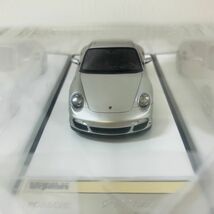 認8【60】1円～ メイクアップ ヴィジョン 1/43 ポルシェ 911 (997) ターボ 2006 M190A シルバー ミニカー_画像3