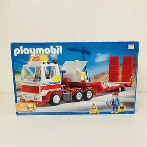 Za6【140】1円～ プレイモービル playmobil 3935 特殊トレーラー 車 大型 重機 重量物運搬 トラック