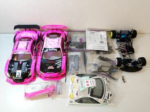 ココ14【140】1円～ 動作確認済 ヨコモ 1/12 RC ラジコン GT500R シャーシ ボディ サンワ 受信機 RX-471 他 パーツ ステッカー まとめ