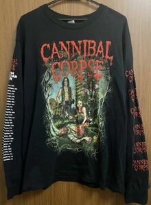 レア CANNIBAL CORPSE 長袖 Tシャツ L 2022 NORTH AMERICAN TOUR バンドTシャツ / deicide carcass napalm death morbid angel death