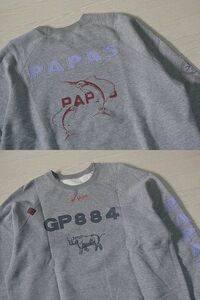 Papas トレーナー　色：グレー　SIZE:M/48　パパス　スウェット　トレーナー