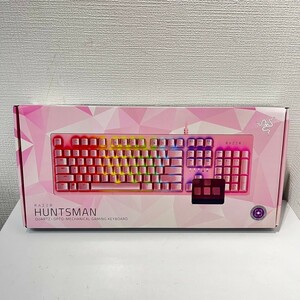 H【美品】ゲーミングキーボード Razer Huntsman Quartz Pink 英語配列 RZ03-02521800-R3M1 レイザー フルキーボード インボイス 
