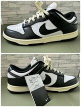 【40948.0210Y】未使用　☆　NIKE　DUNK　FQ8899-100　28.5㎝　UK9　ヴィンテージ　カジュアル　シューズ　ブラック＆ホワイト　箱付き　_画像4