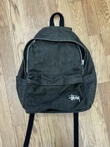 【40715.0218KA】◆中古◆保管品◆　STUSSY　　ステューシー　 STUSSY CANVAS BACKPACK 　リュック　ブラック