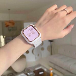 Apple Watch バンド 樹脂バンド 保護ケース付き 42㎜ 腕時計 時計 ラグジュアリー