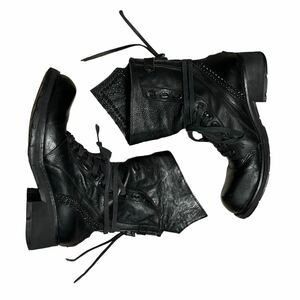 Rare Kmrii crocodile leather studs boots 43 ケムリ ブーツ Japanese label if six was nine L.G.B. 14th addiction Hyde y2k archive