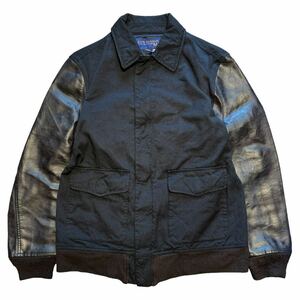AD2011 JUNYA WATANABE leather docking jacket ジュンヤ ワタナベ レザー切替 ジャケット comme des garcons japanese label archive 