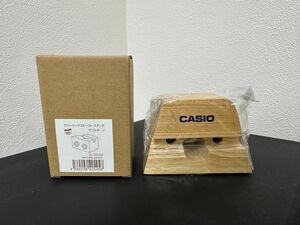 新品未使用品　CASIO カシオ　ラバーウッドスピーカースタンド　ダブルホーン