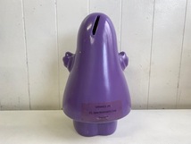 レア ! 80s ビンテージ マクドナルド グリマス コインバンク 貯金箱 陶器 フタ有り / McDonald's GRIMACE coin bank 1985 / 管理V13_画像5