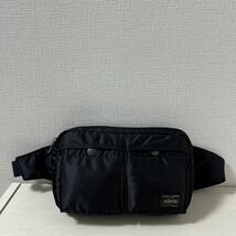 【再値下げ】【新品同様】定価17,050円 PORTER TANKER ポーター タンカー ウエストバッグ 622-08723 ブラック ボディバッグ_画像1