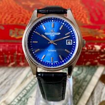 【極美品】★送料無料★ ジャガールクルト JAEGER LECOULTRE メンズ腕時計 ブルー 自動巻き ヴィンテージ アンティーク_画像1