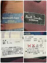 【紳士の色気】Paul Smith × Ermenegildo Zegnaスーツ セットアップ ストライプ ゼニア× ポールスミス Sサイズ ネイビー & パープル_画像5