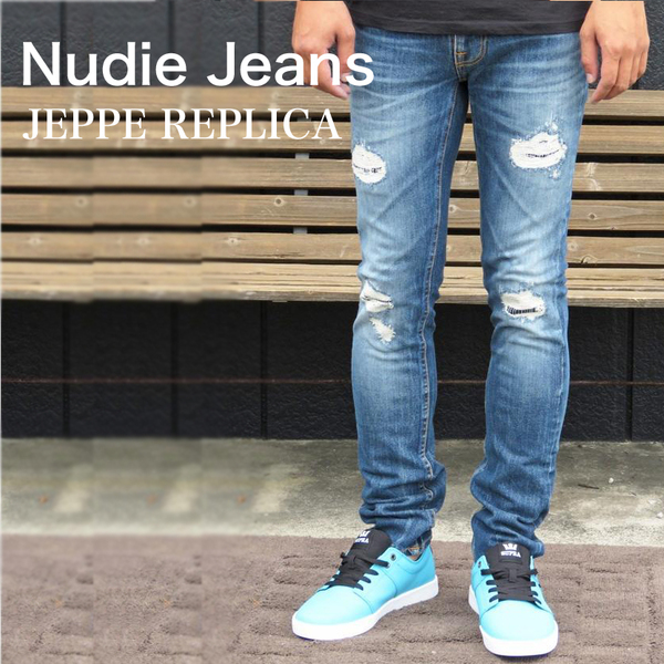 即決Nudie Jeans THINFINN ダメージ加工JEPPE REPLICA W28約74cm