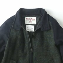 極美品 Sevendays=Sundays 英国老舗 HARRIS TWEED ハリスツイード コラボ G-9 スウィングトップ ハリントンジャケット ブルゾン Ｍ メンズ_画像3