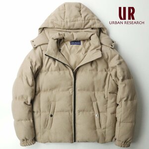 美品 URBAN RESEARCH アーバンリサーチ ウールブレンド ダウンジャケット ベージュ 40 JP:L パーカ メンズ【相場価格￥33,000-】