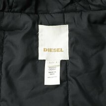 美品 DIESEL ディーゼル ユーズドコットン パディングジャケット ブラック 黒 L パーカ フライト 中綿【相場価格￥34,200-】_画像7