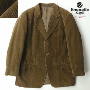 美品 スイス製 Ermenegildo Zegna エルメネジルド・ゼニア soft コーデュロイ テーラードジャケット 52 JP:2XL【相場価格￥185,900-】