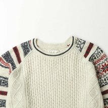 極美品 The DUFFER of St.GEORGE ザ ダファー CRAZY FAIRI ISLE KINT フェアアイル柄ニット XL セーター【定価￥17,600-】_画像2