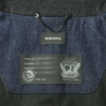 国内正規品 極美品トルコ製 DIESEL ディーゼル デニム切替 メルトンウール Pコート XS(JP:S)ピーコート ダブルブレスト【相場価格￥58,000-_画像6