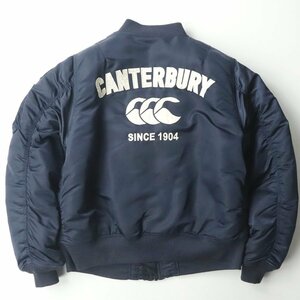 美品 CANTERBURY カンタベリー RA78574 FLIGHT JACKET MA-1 フライトジャケット 紺 ネイビー L 中綿入り【相場価格￥24,200-】-