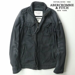 国内正規品 美品 Abercrombie ＆Fitch アバクロンビー＆フィッチ SENTINEL ヴィンテージ加工 ミリタリージャケット グレー M