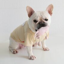 ピンクLサイズ◆【残り数枚】犬服 中型犬用 ドッグウェア くまさん ボーダー柄 Tシャツ カットソー 新作 ペット 新品 春 夏 秋 冬 犬用品_画像9