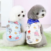 薄っすらピンクXLサイズ◆【残り数枚】犬服 メッシュ タンクトップ マリン柄 カットソー シャツ 新品 トップス 新作 ドッグ 海 魚 ペット_画像4