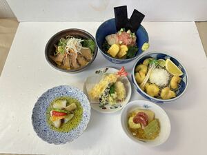 100 ★ 中古⑥ 食品サンプル 実物大 海鮮丼　マグロ　天ぷら　小物