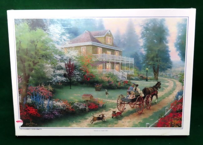 (Unopened) Thomas Kinkade Apple Hill Jigsaw Puzzle 1000 Pieces (Discontinued Product) Apollo Publishing, toy, game, puzzle, jigsaw puzzle