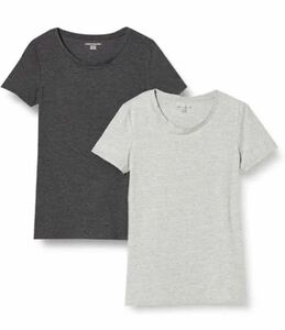 一点限り！Amazon Essentials２枚組 Tシャツ クルーネック クラシックフィット 半袖 レディース Mサイズ