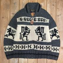 希少! HYSTERIC GLAMOUR ヒステリックグラマー × Canadian Sweater カナディアンセーター 別注 ネイティブ デビル カウチン ニット メンズ_画像2