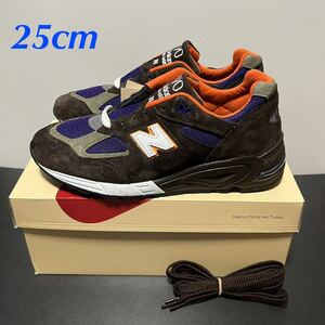 新品 New Balance ニューバランス Made in USA 990 v2 BR2 スニーカー ブラウン系 アメリカ製 サイズ：7 約25cm