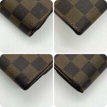 R219【極美品】LOUIS VUITTON ルイヴィトン 長財布 ダミエ ポルトフォイユサラ フラップ レザー ダークブラウン N61734_画像9