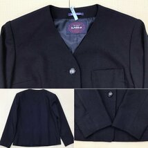 O491/(中古)栃木方面 女子制服3点 /校名不明/M/W66/丈62/ブレザー/ブラウス/吊りスカート/school tiger/紺/冬用/冬服/中学校/高校/学生服_画像3