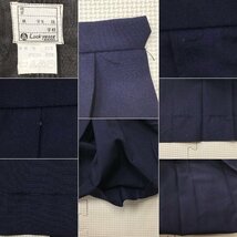 O498/Y(中古)福島県 安達中学校 女子制服2点 /LL/W69/丈69/親子紺2本/合服セーラー/夏スカート/白/紺/夏用/中学校/高校/女子学生/学生服_画像9