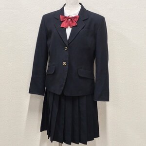 A492/T(中古)茨城県 石岡第二高校 女子制服4点 /旧制服/M/W63/ブレザー/ブラウス/スカート/リボン/SCHOOLTIGERα/冬服/学生服/卒業生品